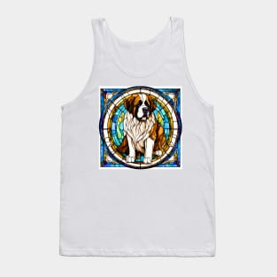 Stained Glass Saint Bernard Tank Top